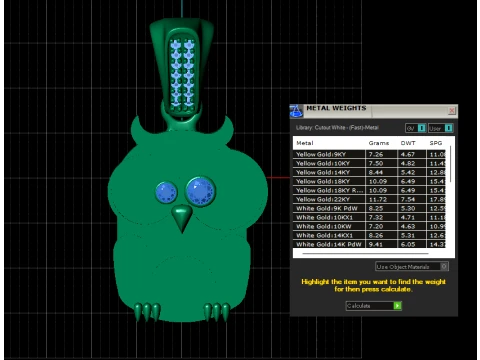 Cute Owl Character Pendant 3D Model