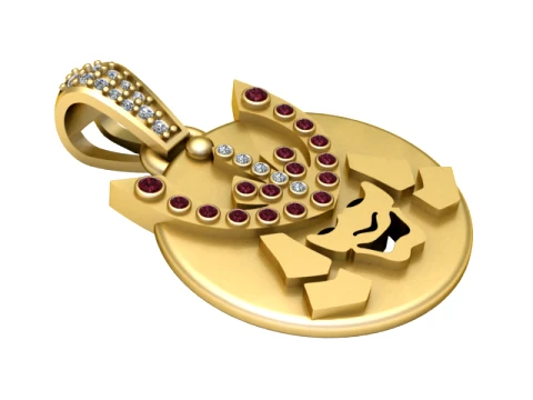 Butterfly Girl Medallion Pendant 3D Model
