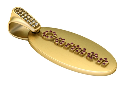 Pingente oval com nome personalizado Modelo 3D