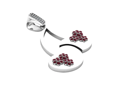 Ruby Cherry Pendant 3D Model