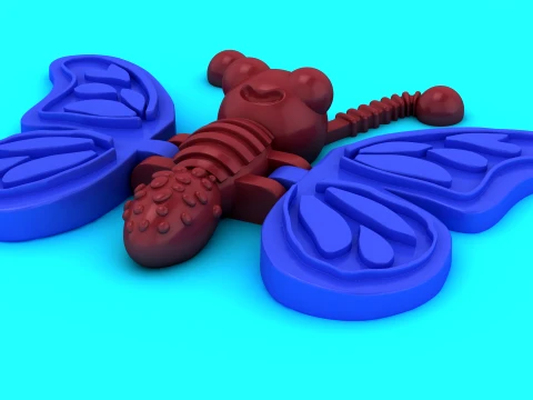 Cute Butterfly Toy 3D Print Model
