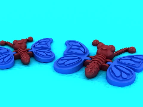 Sevimli Kelebek Oyuncak 3D Baskı Modeli