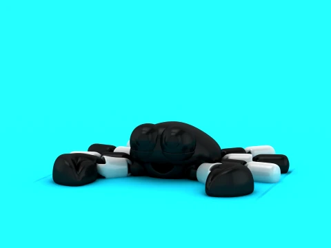 Cute Cartoon Spider 3D Print Model