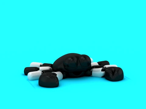 Cute Cartoon Spider 3D Print Model