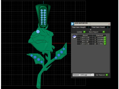 Z&uuml;mr&uuml;t G&uuml;l Kolye 3D Model