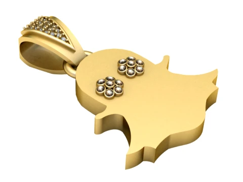 Pingente Floral Manta Ray Modelo 3D