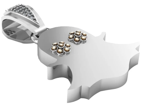 Pingente Floral Manta Ray Modelo 3D