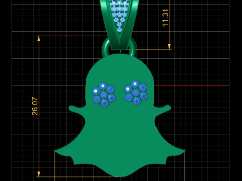 Pingente Floral Manta Ray Modelo 3D