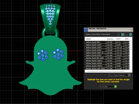 Pingente Floral Manta Ray Modelo 3D