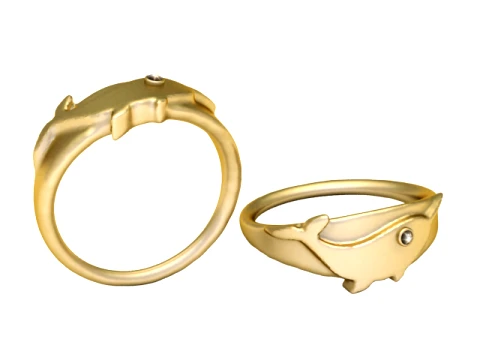 Goldener Walring 3D Modell
