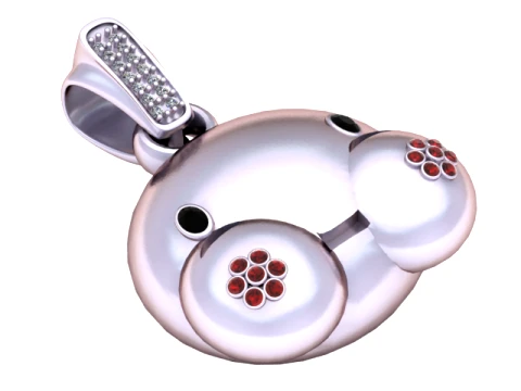 Pingente de rosto de cachorrinho fofo Modelo 3D