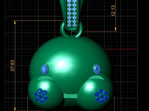 Pingente de rosto de cachorrinho fofo Modelo 3D