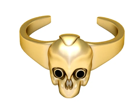 Gothic Totenkopf Manschettenarmband 3D Modell