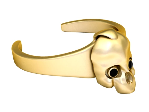 Gothic Skull Cuff Bracelet 3D Model