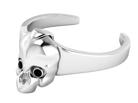 Gothic Skull Cuff Bracelet 3D Model