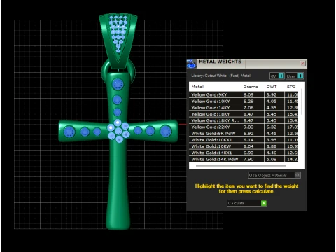 ルビークロスペンダント 3Dモデル
