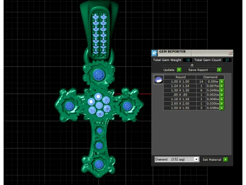 S&uuml;sl&uuml; Yakut Ha&ccedil; Kolye 3D Model