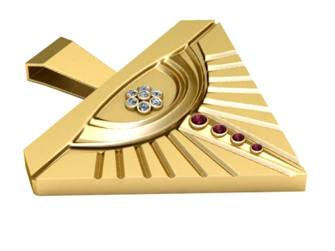 Allsehender Auge-Pyramiden-Anh&auml;nger 3D Modell