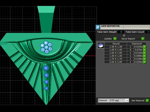 すべてを見通す目のピラミッドペンダント 3Dモデル
