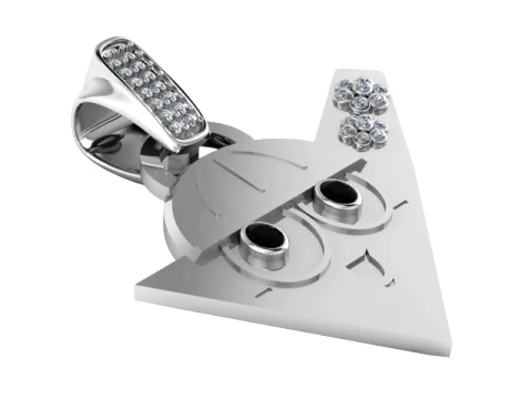 Wise Owl Triangle Pendant 3D Model