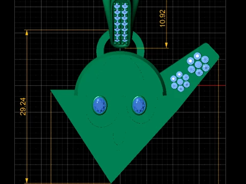 Wise Owl Triangle Pendant 3D Model