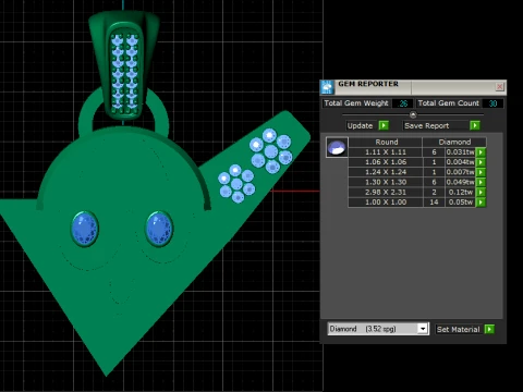 Wise Owl Triangle Pendant 3D Model