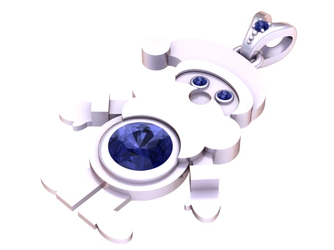 サンタクロースの宝石ペンダント 3Dモデル