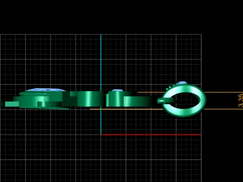 サンタクロースの宝石ペンダント 3Dモデル