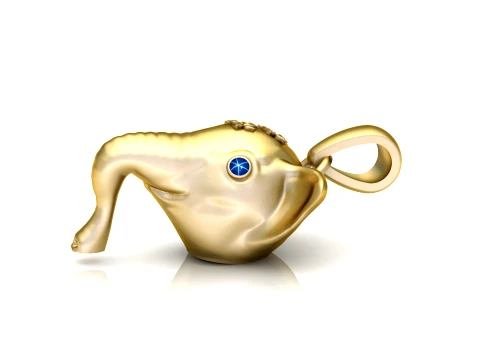 Floral Elephant Head Pendant 3D Model