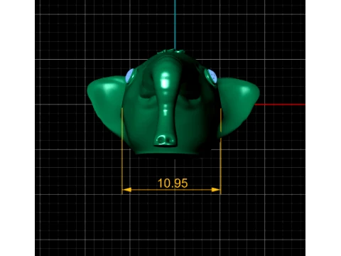 Floral Elephant Head Pendant 3D Model