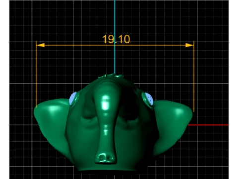 Floral Elephant Head Pendant 3D Model