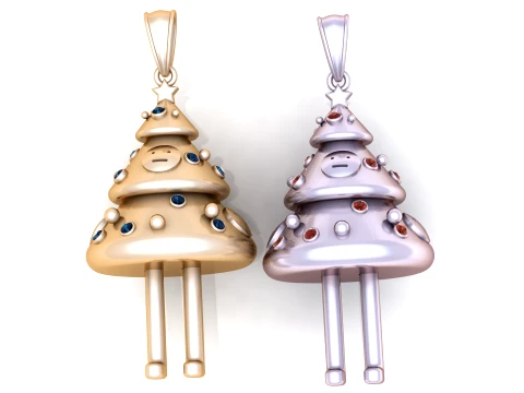 Lindo colgante de personaje de &aacute;rbol de Navidad Modelo 3D