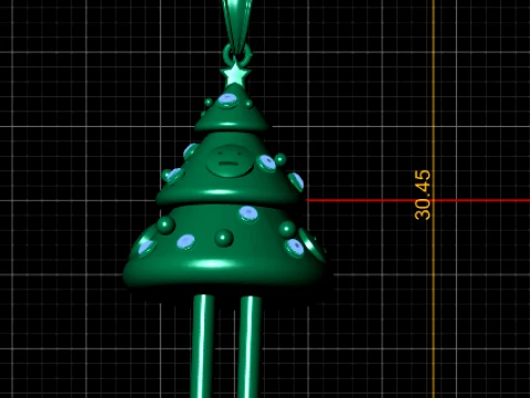 Pingente fofo de personagem de &aacute;rvore de Natal Modelo 3D