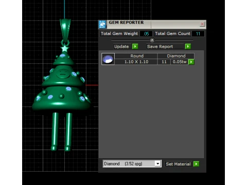 Pingente fofo de personagem de &aacute;rvore de Natal Modelo 3D