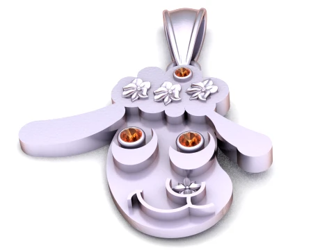 Pingente floral de rosto de ovelha Modelo 3D