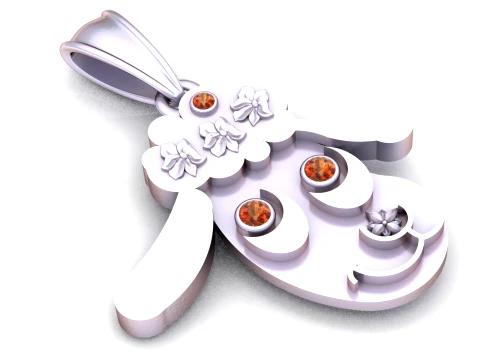 Pingente floral de rosto de ovelha Modelo 3D