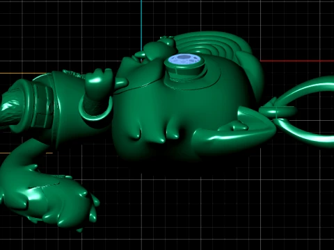 Pingente de personagem Lollipop Fox Modelo 3D