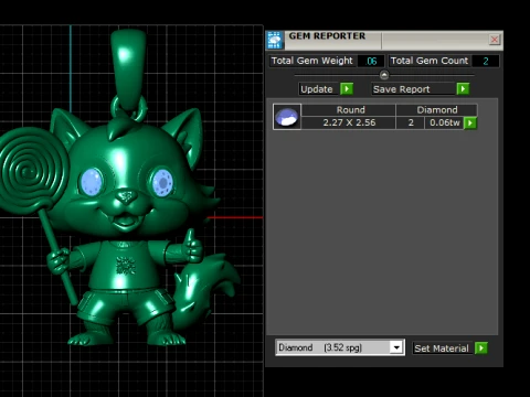 Pingente de personagem Lollipop Fox Modelo 3D