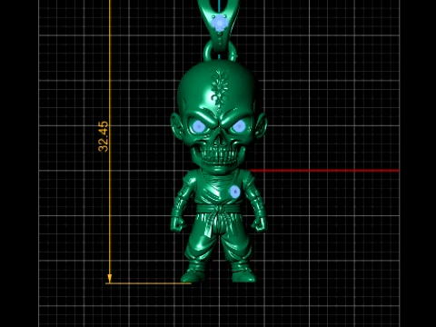 髑髏戦士キャラクターペンダント 3Dモデル