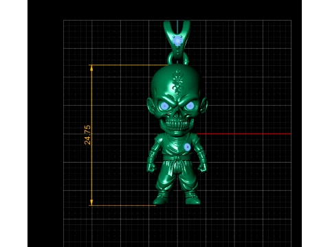 髑髏戦士キャラクターペンダント 3Dモデル