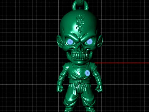 髑髏戦士キャラクターペンダント 3Dモデル
