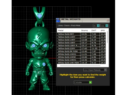 髑髏戦士キャラクターペンダント 3Dモデル