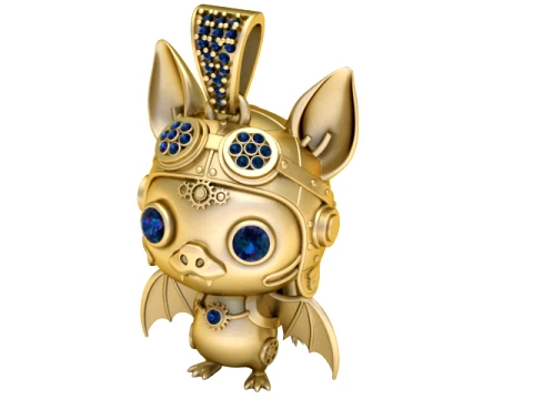 Pingente de ab&oacute;bora jack o lanterna pingente j&oacute;ias de Halloween pingente tom de ouro pingente de tom de prata Modelo 3D