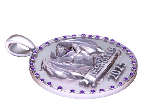 Medalh&atilde;o de Morcego de Ano Novo 2025 Modelo 3D