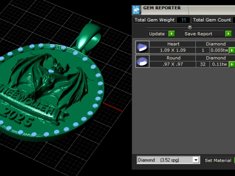 Medalh&atilde;o de Morcego de Ano Novo 2025 Modelo 3D