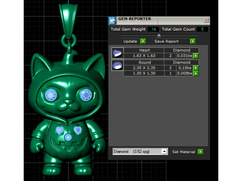 Cute Cat Costume Character Pendant 3D Model