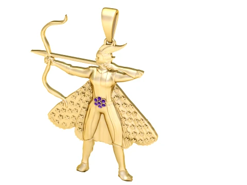 Elven Archer Warrior Pendant 3D Model