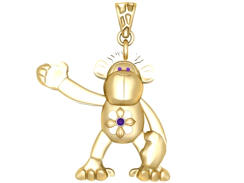 Pingente floral de macaco acenando Modelo 3D