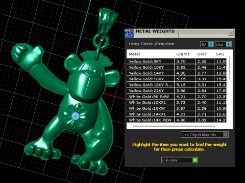 Pingente floral de macaco acenando Modelo 3D