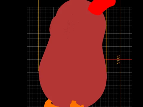 Cute Bean Character 3D Model
